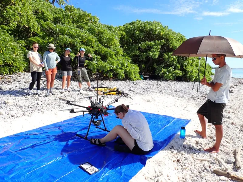 setting up the drone