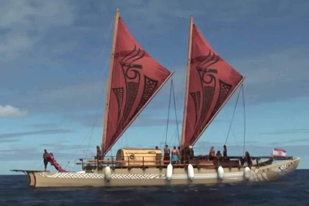 Polynesien pirogue de voyage