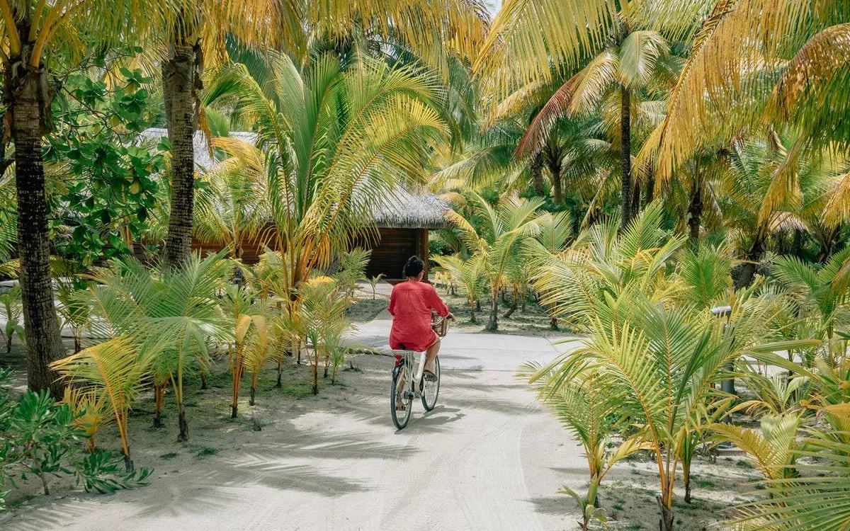 bike ride on Tetiaroa