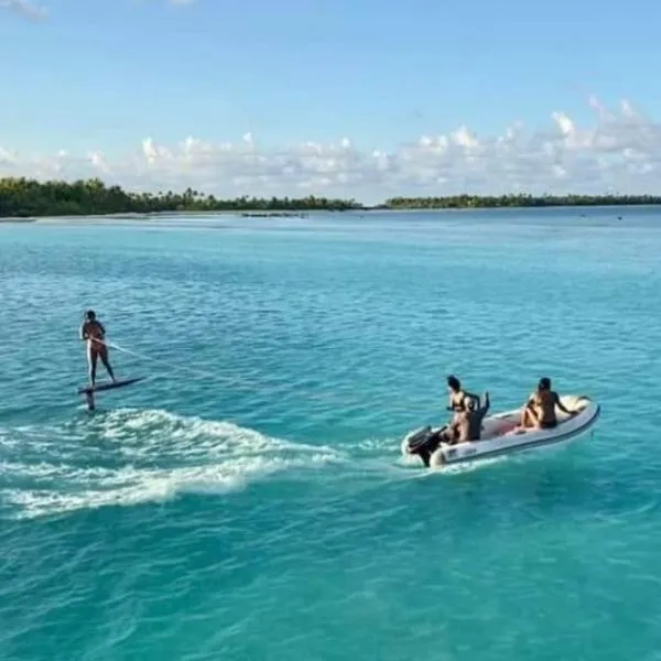 In the lagoon