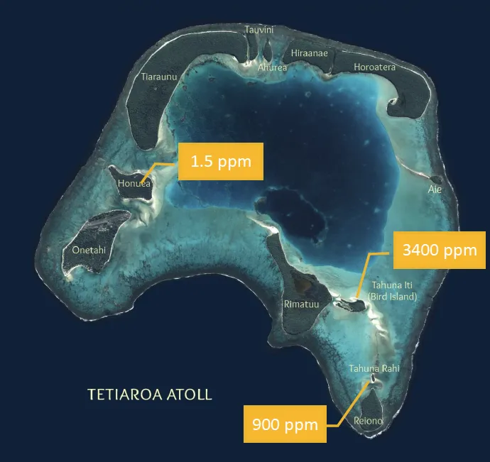 groundwater results on Tetiaroa atoll