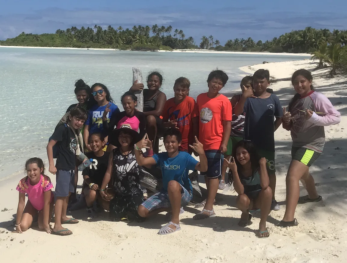 5th graders on Tetiaroa