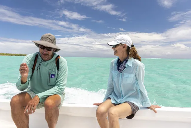 Blacktip sharks in the Tetiaroa lagoon